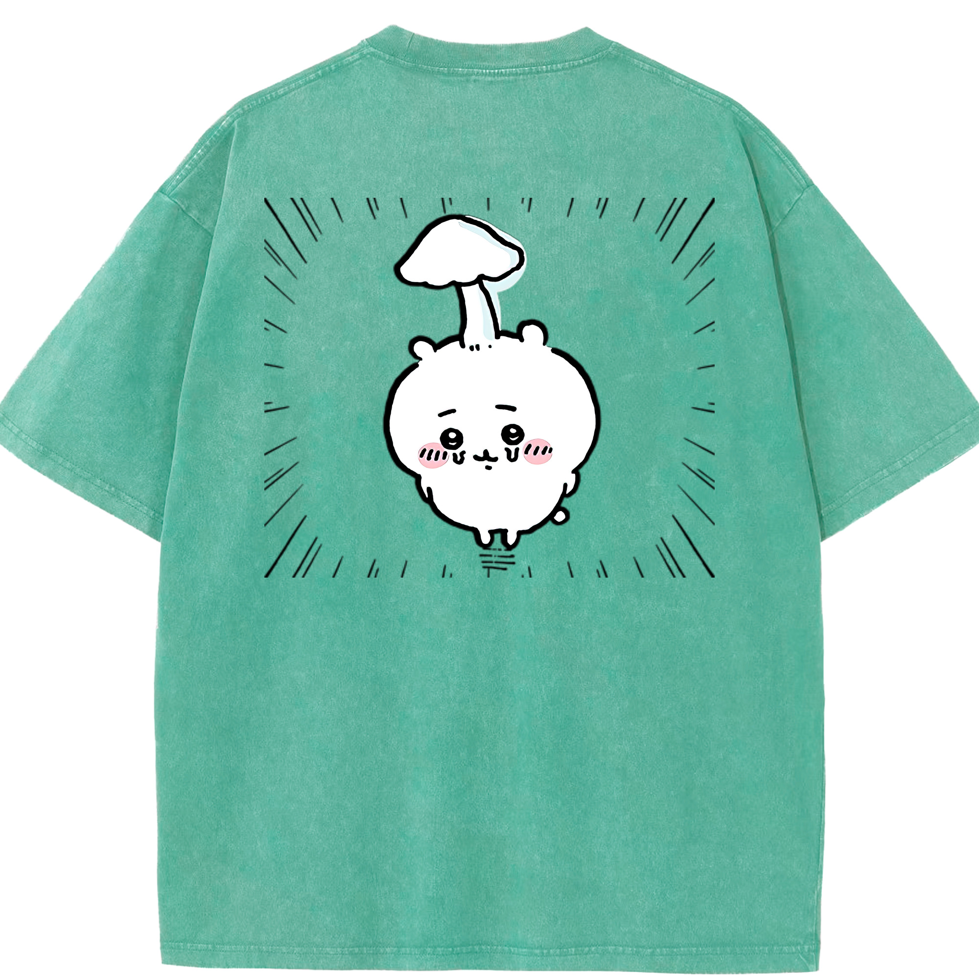 （画像用） ちいかわ ちいかわ Chii-kawa chiikawa 綿100% ヴィンテージ風 半袖Tシャツ（背面プリント）